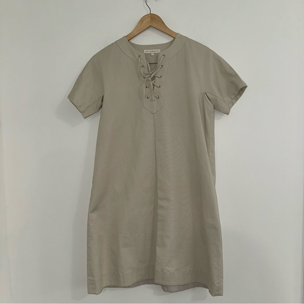 Ann mashburn lace up shirt dress sz S #F2